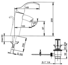 Фото Смеситель Jacob Delafon Salute E72081 для раковины
