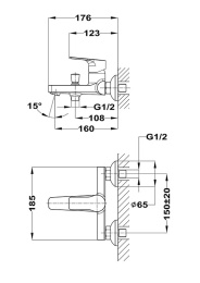 Фото Смеситель Teka Manacor 841221200 для ванны и душа