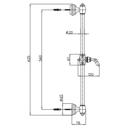 Штанга для душа Bossini D03000.022 DO золото