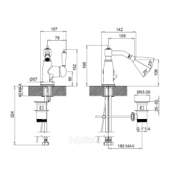 Смеситель Margaroli Classica RU1003AA01GD