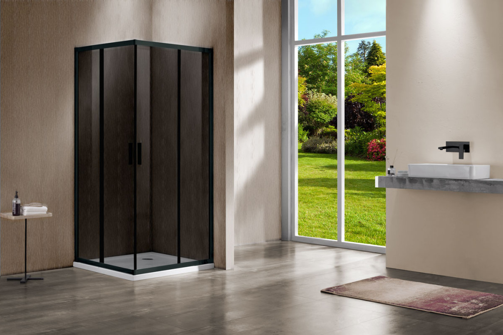 Фото Душевой уголок Vincea Garda (VSS-1G8012CGB) черный