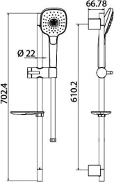 Фото Душевой гарнитур Iddis Sena (SEN3F70i16) хром