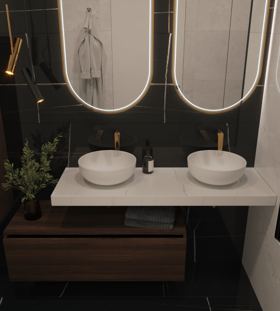 Armadi Art FLAT 869-140-CLCT Столешница прямая CALACATTA 1410*460*70