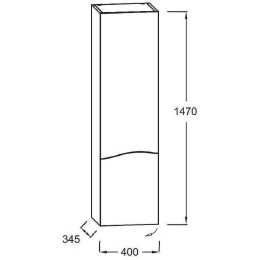 Фото JacobDelafonSherwood EB1836RRU-P13 Колонна, шарниры справа, без подсветки (40x34x147 см), состаренны