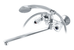 Фото Смеситель для ванны/раковины Хром, плоский излив 400 мм Варион 7019142