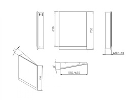 Фото Зеркало Ravak  (X000001075), Орех