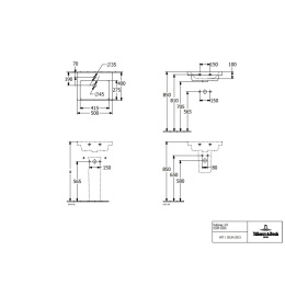 Раковина Villeroy & Boch Subway 3.0 (43705001) белый, керамика