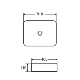 Раковина накладная Azario  (AZ-2178) Белый