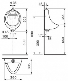 Писсуар Jika Korint 4410.0