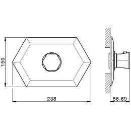 Смеситель для душа Cisal Cherie CE00720024, золото