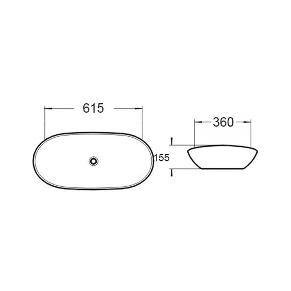 Накладная раковина Vincea (VBS-508MB) матовый черный