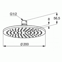 Верхний душ Kludi A-QA (6432005-00) хром
