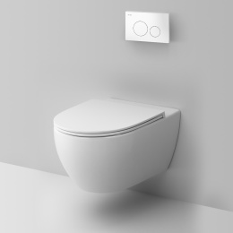 Инсталляция с унитазом и клавишей Am.Pm Awe (IS49001.111700) белый, синий, Глянцевый белый