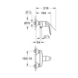 Grohe Euroeco Special 32780000 Смеситель для душа, с подключением шланга