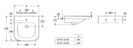 Раковина 60 см Ideal Standard CONTOUR S216801