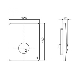 Фото Клавиша смыва Sanit (16.064.01..0000bi) белый
