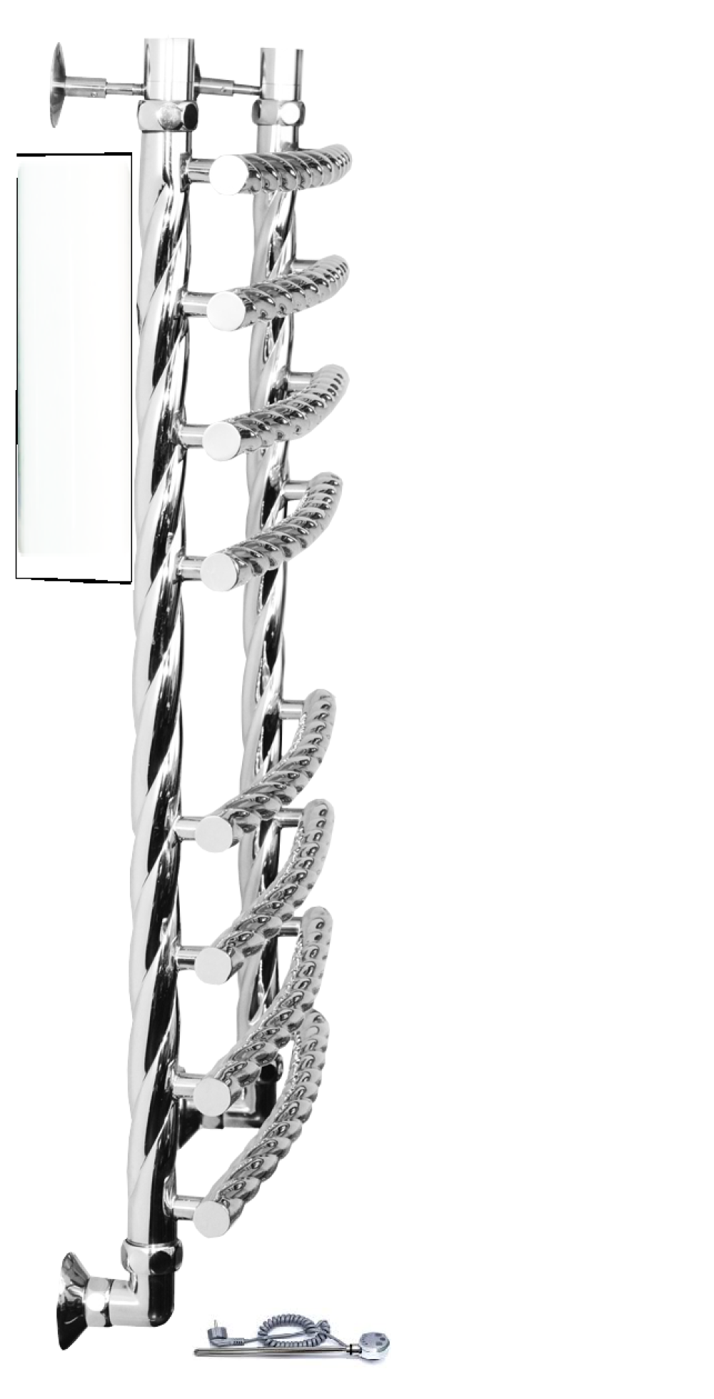 Полотенцесушитель Двин R BRAID electro 100/60 1"-3/4"-1/2" Электрический ТЭН справа К эл, Белый (462