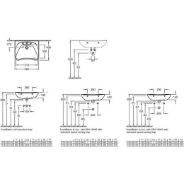 Раковина VITA 71196301 VILLEROY&BOCH O'NOVO, 600х490 мм