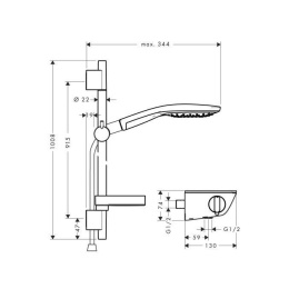 Душевой гарнитур Hansgrohe Ecostat (27037400)