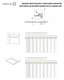 Душевая плита с лотком Radaway RadаDrain (5DLA1008B/5R075B)
