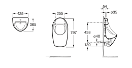 Фото Писсуар Roca Euret (35945M000) белый