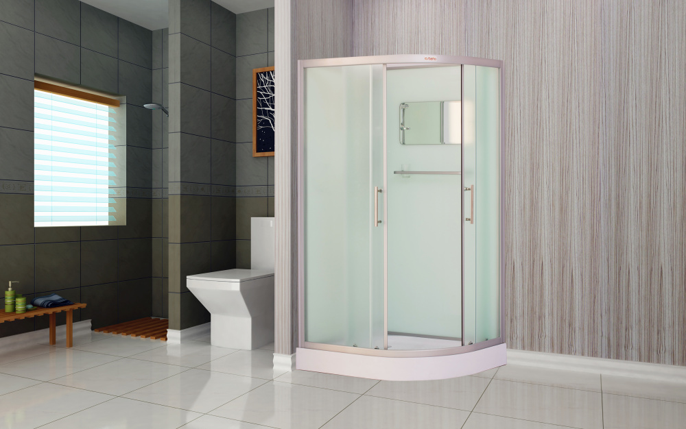 Душевая кабина 85x115x210 Esbano (ESKB115CL) белый, Поддон низкий