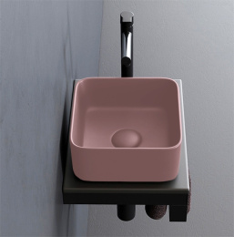 Ceramica CIELO Shui Comfort MILAQ CP - Раковина накладная Minimo 25*25 см Cipria