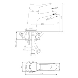 Смеситель для раковины Olive'S IBIZA (19100IB) хром