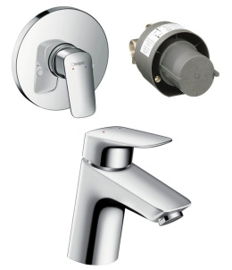 Комплект смесителей Hansgrohe Logis (71071000/71666000) хром