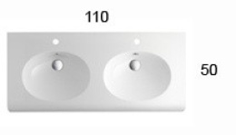 Фото Раковина двойная Globo Bowl+ (BP110.BI) белый