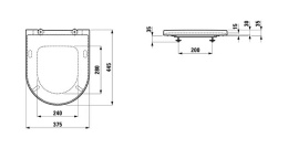 Крышка сиденье Laufen Kartell для унитаза 8.9133.1.000.000.1 44.5 x 37.6 x 3.5 см с микролифтом, бел