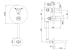 Фото E.C.A. Myra 102101146HEX Myra смеситель для ванны