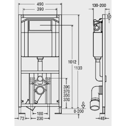 Инсталляция Viega Eco Plus 660321 для унитаза, в комплекте с кнопкой смыва Visign for Style 10 59632