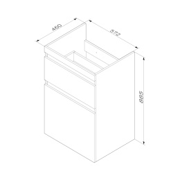 Фото База под столешницу Am.Pm X-Joy (M85AFSX0602WG) белый, светлое дерево