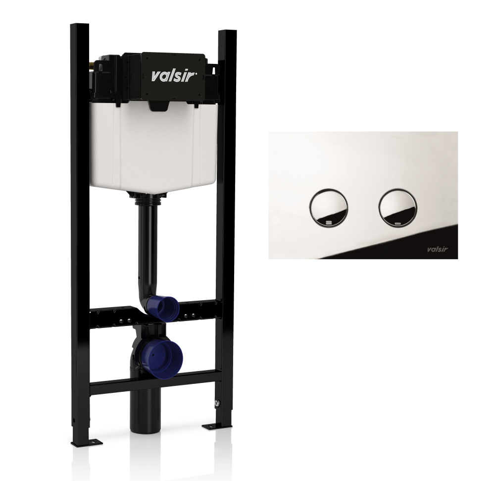 KIT P4 CR VS0853202 Комплект инст.для унит. WINNER S BLOCK H1140 D.90/110MEC, клавиша P4, ABS,хром, 