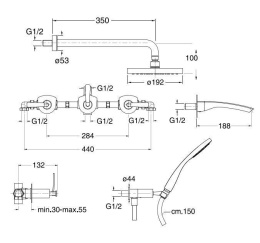 Cristina Bollicine BO11351 Смеситель для ванны