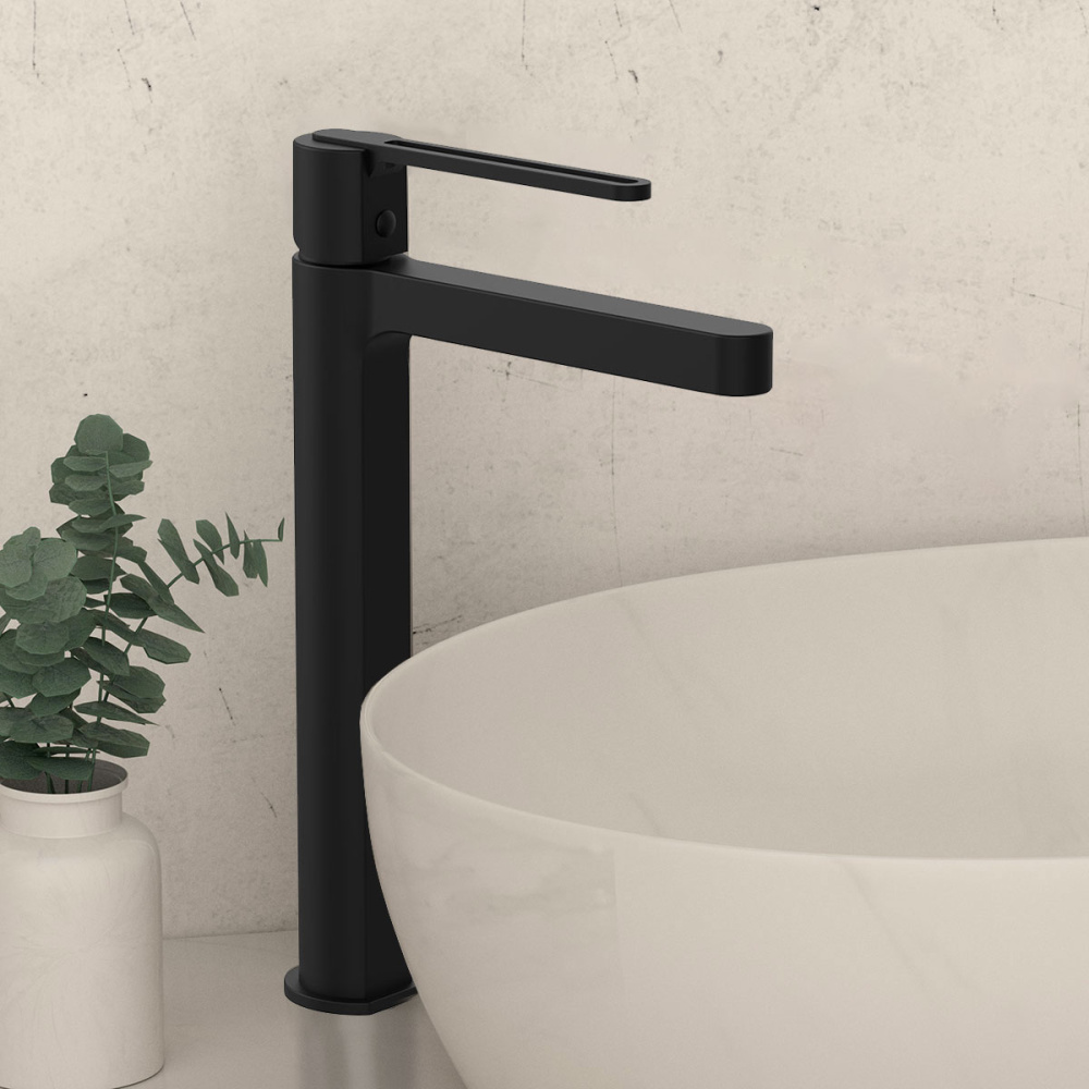 Фото Смеситель для раковины Vincea Rondo (VBF-1R2MB) черный