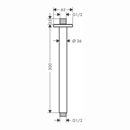 Держатель верхнего душа Hansgrohe (26407670)