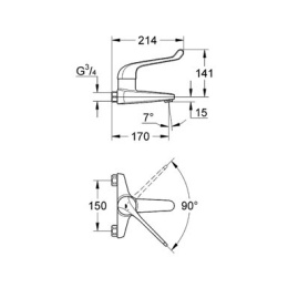 Смеситель Grohe Euroeco Speсial, 32823000 для раковины медицинский
