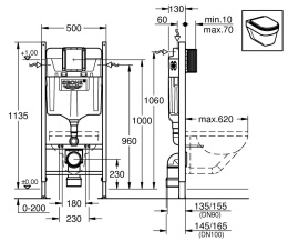 Фото Инсталляция Grohe Rapid SL 38840000 для унитаза