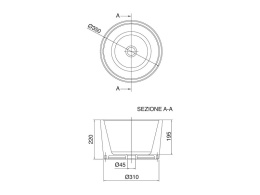 Раковина накладная Scarabeo Bucket 8808