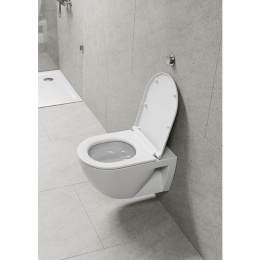 Унитаз подвесной GSI PURA ECO 880709 35 см х 55 см, Swirlflush, с открытым креплением, цвет Белый 