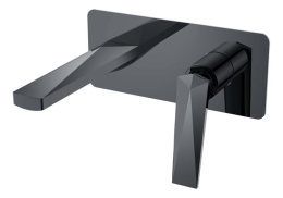 Фото Смеситель для умывальника Boheme Venturo (375-SGM) антрацит глянец