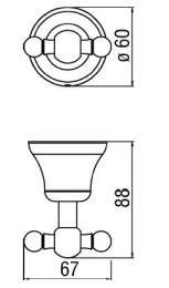 NOBILI ACGR50BR Крючок (бронза)