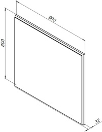 Зеркало Aquanet Nova Lite 90 дуб рошелье LED