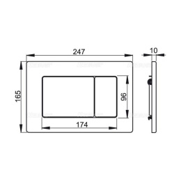 Кнопка смыва AlcaPlast (M279S-SLIM) хром