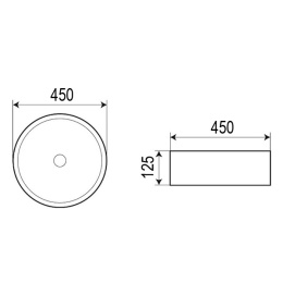Раковина накладная Azario  (AZ-4115) Белый