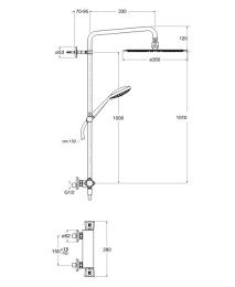 Фото Душевая система Cristina Rubinetterie Theta V (TE49651)