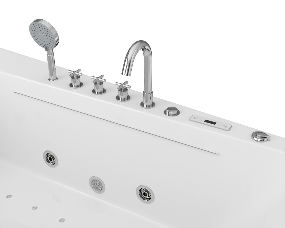 Ванна гидромассажная 170х95 Grossman (GR-17095L) белый глянцевый