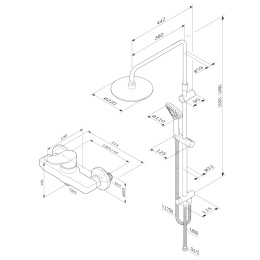Душевая система Am.Pm X-Joy (F42885A24) черный